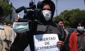 Protest against murder of journalists in Honduras