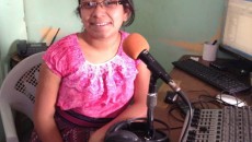 Brenda Garcia at Radio Sembrador's cabin, she is a huge advocate for women's rights in her community and has been a part of the radio for over five years. 