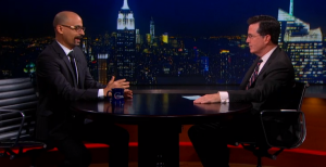 Freedom University board member and award-winning writer Junot Diaz spars with comedian Stephen Colbert over the education of undocumented students.