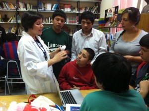 Maria Cuella, in charge of Bus ConCiencia, brings science to students via her mobile science laboratory.
