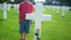 7-year-old Malo Le Nagard and his family adopted the gravesite of Laredo fallen soldier Hector Molina.