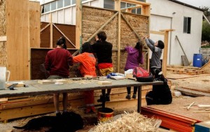 One of six university teams building their sustainable home in the Construye Solar competition.