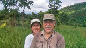 Amazon Rainforest's newest conservationists Isabel and her husband Jose Enrique.